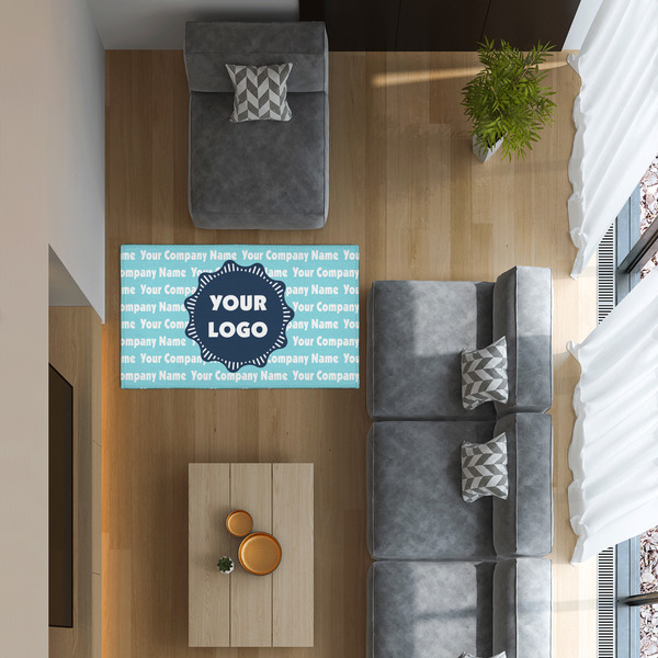Logo & Company Name 3'x5' Indoor Area Rugs - IN CONTEXT