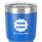 Logo & Company Name 30 oz Stainless Steel Ringneck Tumbler - Blue - Close Up