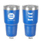 Logo & Company Name 30 oz Stainless Steel Tumbler - Royal Blue - Double-Sided