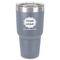 Logo & Company Name 30 oz Stainless Steel Ringneck Tumbler - Grey - Front