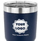 Logo & Company Name 30 oz Stainless Steel Ringneck Tumbler - Navy - CLOSE UP
