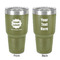 Logo & Company Name 30 oz Stainless Steel Ringneck Tumbler - Olive - Double Sided - Front & Back