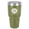 Logo & Company Name 30 oz Stainless Steel Tumbler - Olive - Single-Sided