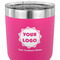 Logo & Company Name 30 oz Stainless Steel Ringneck Tumbler - Pink - CLOSE UP
