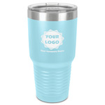 Logo & Company Name 30 oz Stainless Steel Tumbler - Teal - Single-Sided