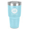 Logo & Company Name 30 oz Stainless Steel Tumbler - Teal - Single-Sided