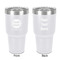 Logo & Company Name 30 oz Stainless Steel Ringneck Tumbler - White - Double Sided - Front & Back