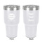 Logo & Company Name 30 oz Stainless Steel Tumbler - White - Double-Sided