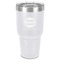 Logo & Company Name 30 oz Stainless Steel Tumbler - White - Single-Sided