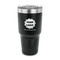 Logo & Company Name 30 oz Stainless Steel Ringneck Tumblers - Black - FRONT