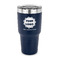 Logo & Company Name 30 oz Stainless Steel Ringneck Tumblers - Navy - FRONT