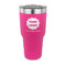 Logo & Company Name 30 oz Stainless Steel Ringneck Tumblers - Pink - FRONT