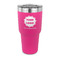 Logo & Company Name 30 oz Stainless Steel Tumbler - Pink - Single-Sided