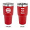 Logo & Company Name 30 oz Stainless Steel Ringneck Tumblers - Red - Double Sided - APPROVAL