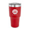 Logo & Company Name 30 oz Stainless Steel Ringneck Tumblers - Red - FRONT