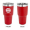 Logo & Company Name 30 oz Stainless Steel Ringneck Tumblers - Red - Single Sided - APPROVAL