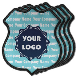 Logo & Company Name Iron On Shield C Patches - Set of 4