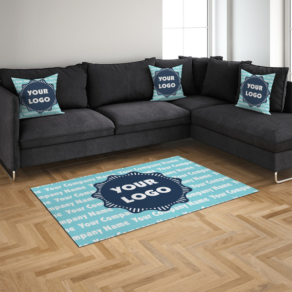 Logo & Company Name 4'x6' Indoor Area Rugs - IN CONTEXT