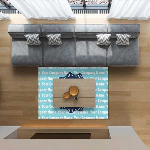 Logo & Company Name 5'x7' Indoor Area Rugs - IN CONTEXT