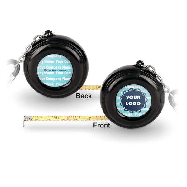 Logo & Company Name 6-Ft Pocket Tape Measure with Carabiner Hook - Front and Back