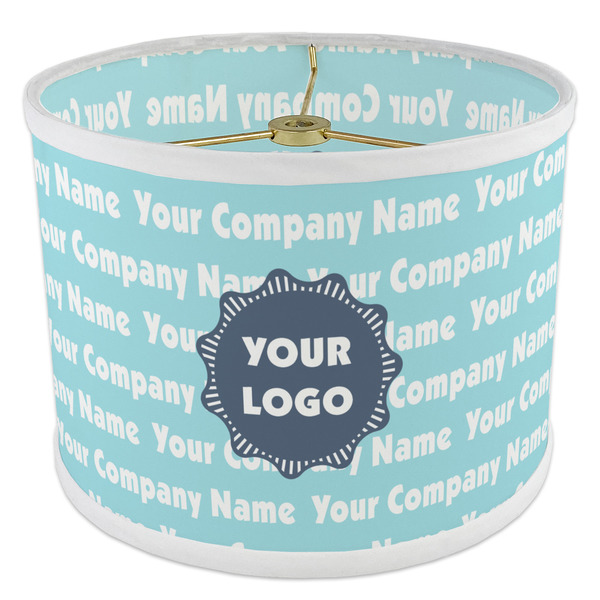 Logo & Company Name 8" Drum Lampshade - ANGLE Poly-Film