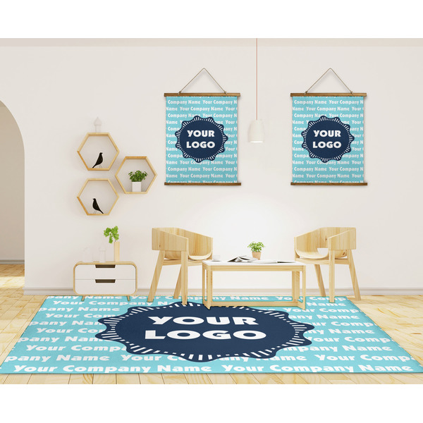 Logo & Company Name 8'x10' Indoor Area Rugs - IN CONTEXT