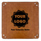 Logo & Company Name 9" x 9" Leatherette Snap Up Tray - APPROVAL (FLAT)