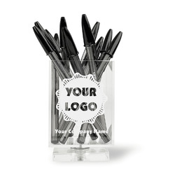 Logo & Company Name Acrylic Pen Holder
