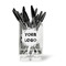 Logo & Company Name Acrylic Pencil Holder - FRONT