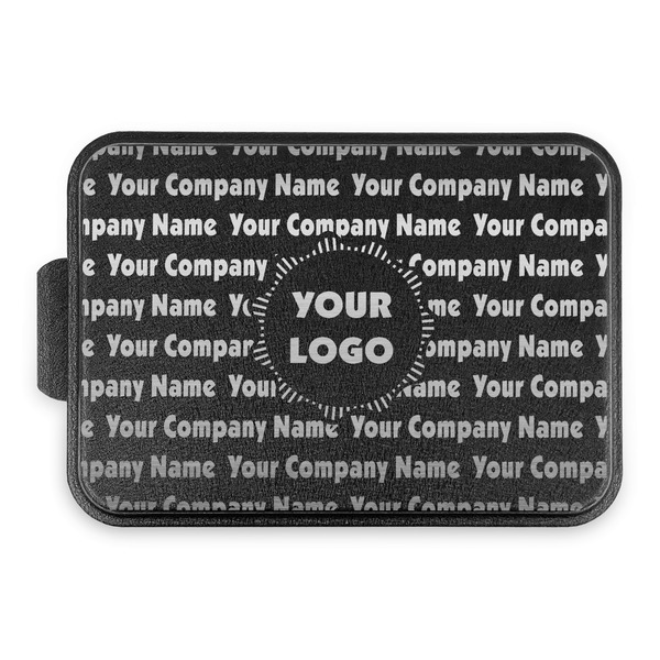Logo & Company Name Aluminum Baking Pan - Black Lid - FRONT