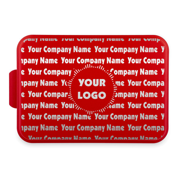 Custom Logo & Company Name Aluminum Baking Pan with Red Lid