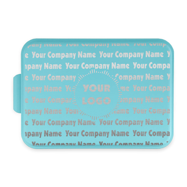 Custom Logo & Company Name Aluminum Baking Pan with Teal Lid