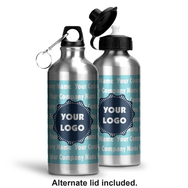 Logo & Company Name Aluminum Water Bottle - Alternate lid options