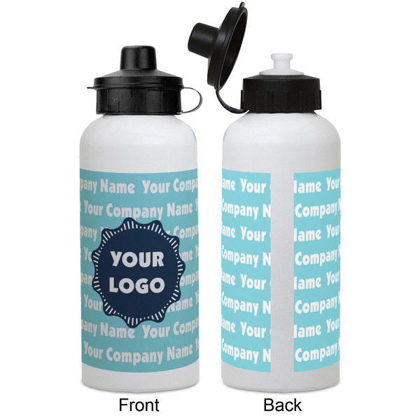 Logo & Company Name Aluminum Water Bottle - White APPROVAL