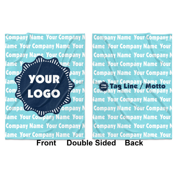 Logo & Company Name Baby Blanket (Double Sided - Printed Front and Back)