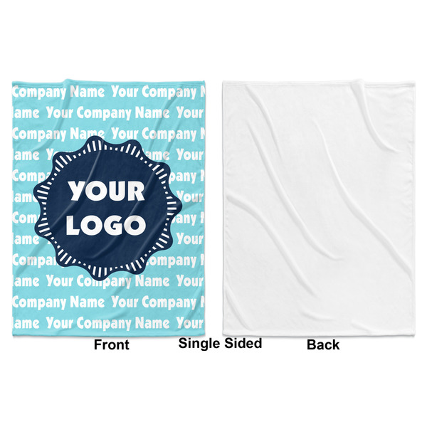 Logo & Company Name Baby Blanket (Single Sided - Printed Front, White Back)