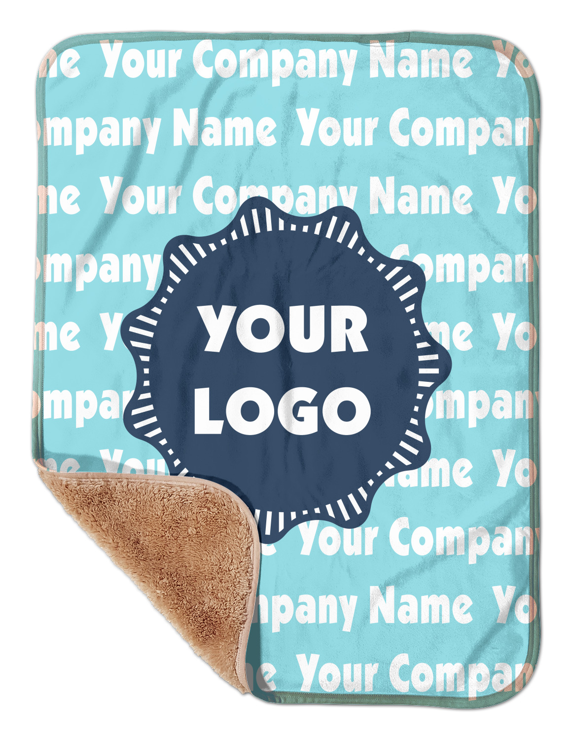 Custom Logo & Company Name Sherpa Baby Blanket 30" x 40" YouCustomizeIt