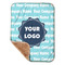 Logo & Company Name Baby Sherpa Blanket - Corner Showing Soft