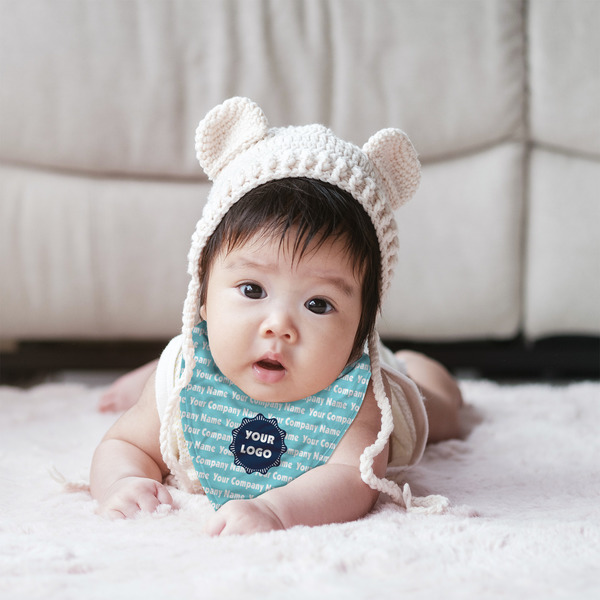 Logo & Company Name Bandana Bib - (Lifestyle 2 girl)