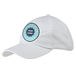 Logo & Company Name Baseball Cap - White