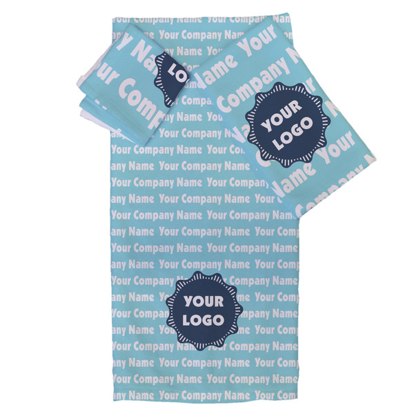 Custom Logo & Company Name Bath Towel Set - 3 Pcs