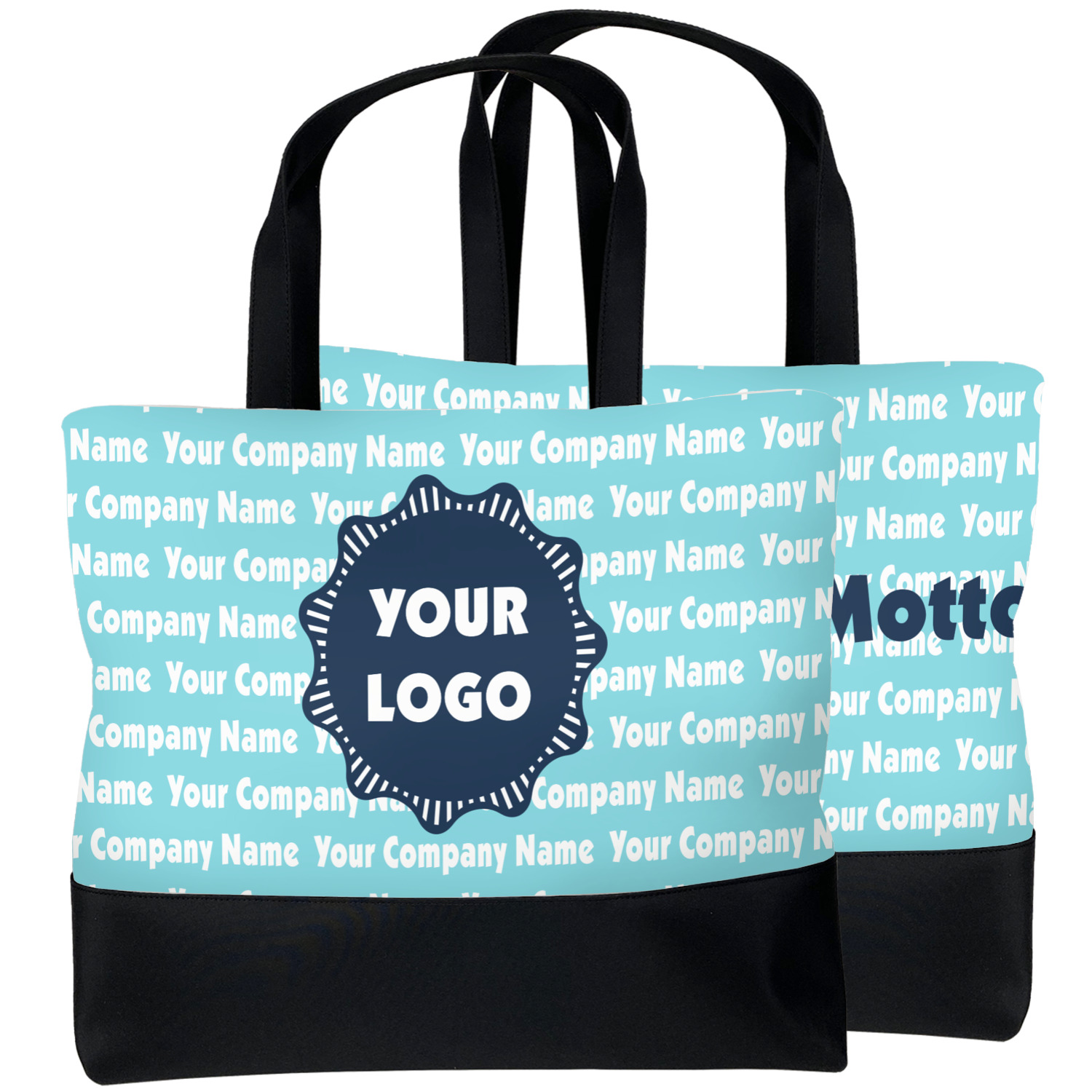 Logo & Company Name Beach Tote Bag (Personalized) YouCustomizeIt