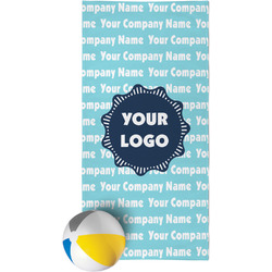 Logo & Company Name Beach Towel