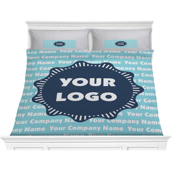 Custom Logo & Company Name Comforter Set - King