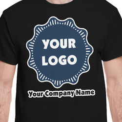 Logo & Company Name T-Shirt - Black - 2XL