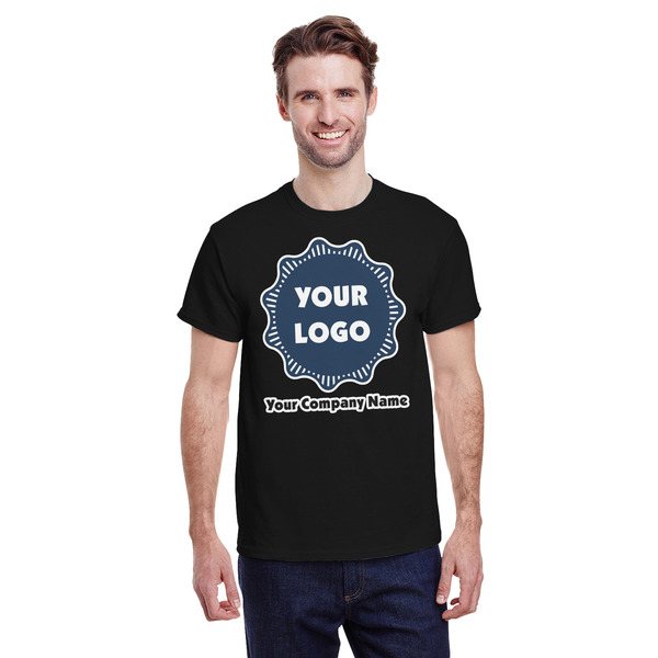 Custom Logo & Company Name T-Shirt - Black - XL