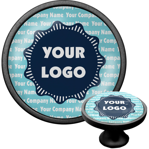 Custom Logo & Company Name Cabinet Knob - Black