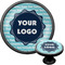 Logo & Company Name Black Custom Cabinet Knob (Front and Side)