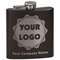 Logo & Company Name Black Flask Set