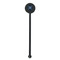 Logo & Company Name Black Plastic 5.5" Stir Stick - Round - Single Stick
